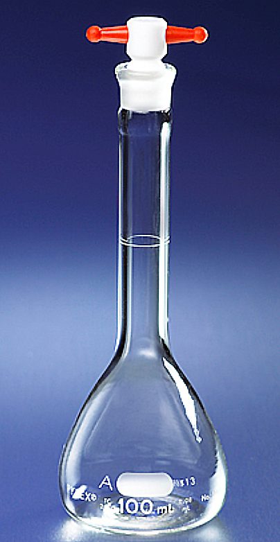 PYREX® 200 mL Class A Volumetric Flask with PTFE Stopper