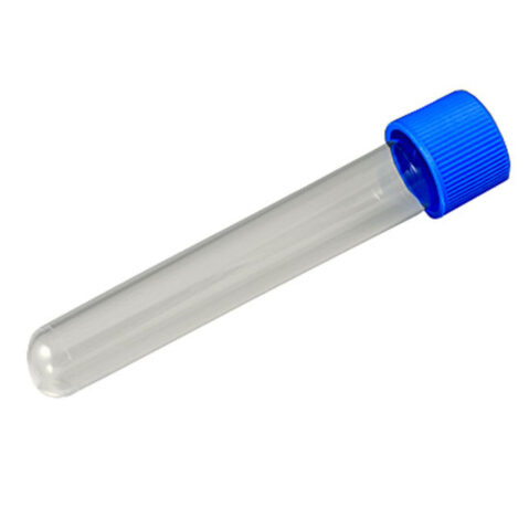 Polystyrene Test Tube with Attached Screw Cap, 10mL Capacity (Case of 1000)