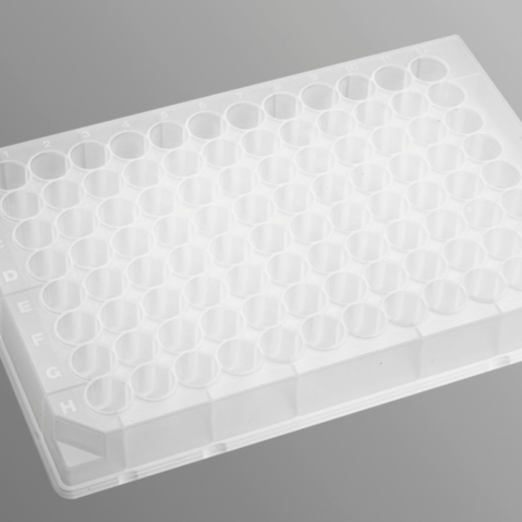 Axygen® 96-well Clear Round Bottom 550 µL Polypropylene Deep Well Plate, 10 per Pack, Nonsterile