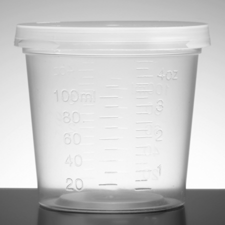 Falcon® Sample Container, with Lid, 4.5oz (110 mL), Individually Wrapped, Sterile, 100/Case