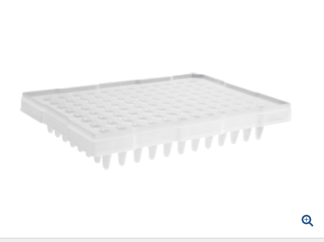 Axygen Well Polypropylene Pcr Microplate Compatible With Abi Semi Skirted Clear