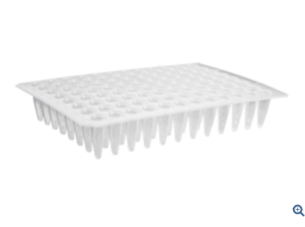 Axygen® 96-well Flat Top Polypropylene PCR Microplate, No Skirt, Clear, Nonsterile