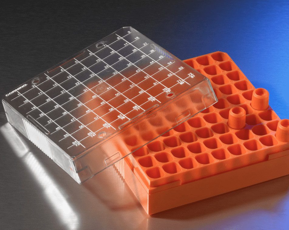 Corning® Polycarbonate 1 - 2 mL Cryogenic Vial Storage Box, Holds 81 ...