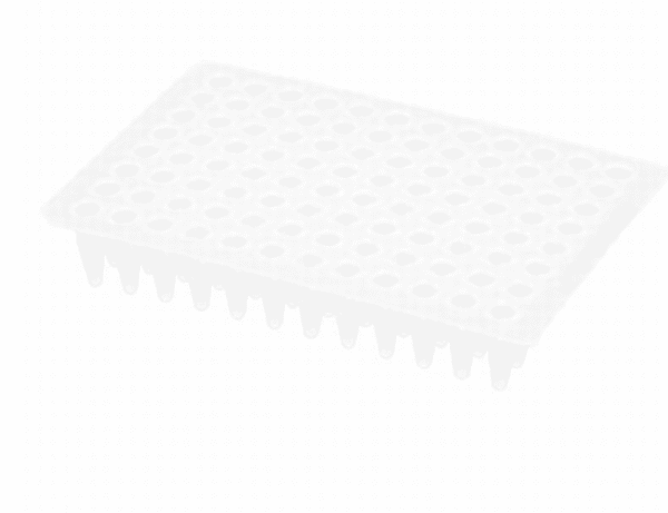 Axygen® PCR-96-FLT-W Non-Skirted 96-Well x 340µL Flat Top PCR Microplate for 0.2mL Thermal Cycler Blocks, White PP, RNase/DNase-Free, Non-Sterile