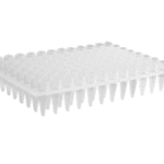 Axygen® 96-well Polypropylene PCR Microplate, No Skirt, Elevated Wells, Compatible with MegaBACE Sequencer, Clear, Nonsterile