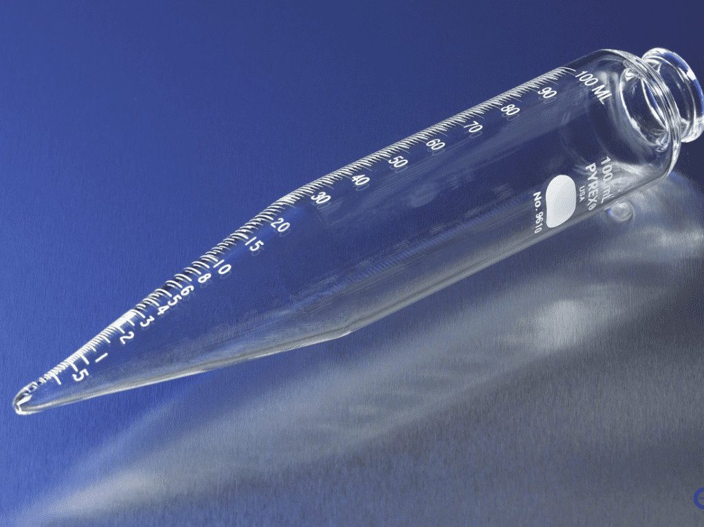 PYREX® 100 mL Oil Conical Centrifuge Tube with White Graduations ...