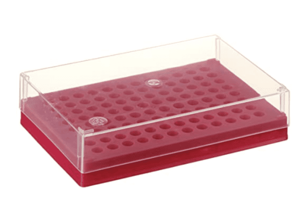 Axygen 96 Well Fluorescent PCR Storage Rack, Pink (Case of 25)