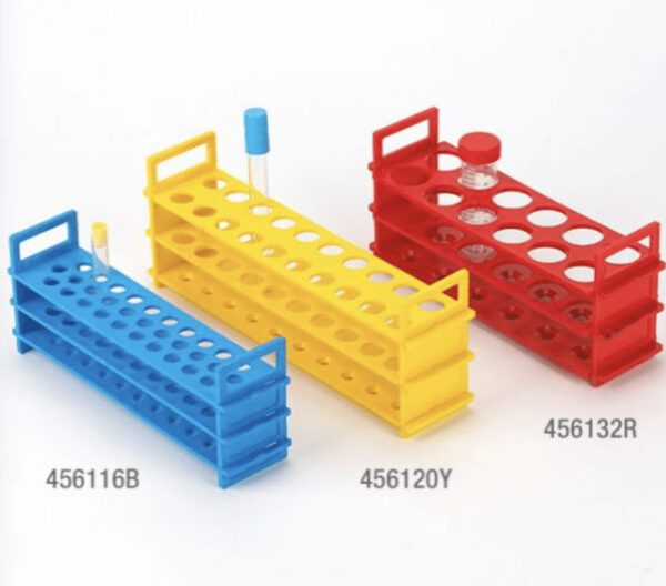 Tube Stand, Reinforced PP, 16mm, 31-Place, Yellow