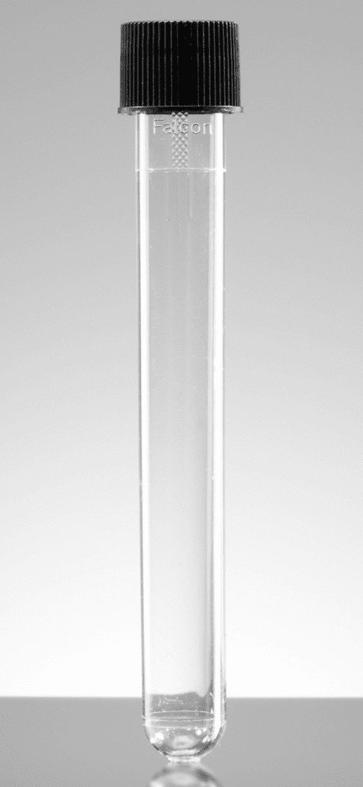 Falcon® 16 mL Round Bottom Polystyrene Test Tube, with Screw Cap, Sterile, 125/Pack, 1000/Case