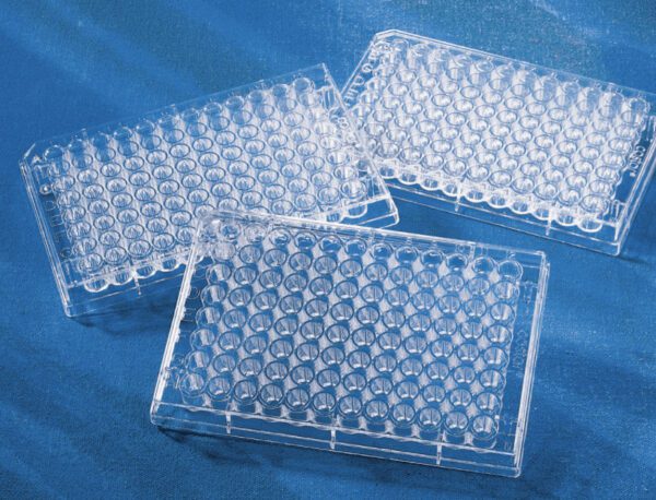 Corning® 96-well Clear Round Bottom TC-treated Microplate, Individually Wrapped, with Lid, Sterile