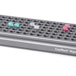 Corning® CoolRack M96,Holds 96 x 1.5 or 2 mL Microcentrifuge Tubes with A-H and 1-12 Row and Column Indexing, Gray