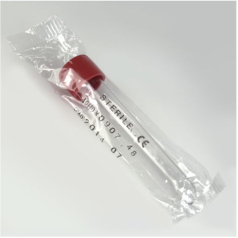 Test Tube with Attached Screw Cap, 16 x 100mm (12mL), PS, STERILE, Individually Wrapped