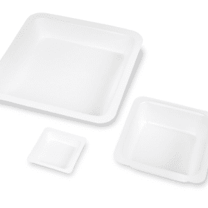 Square Weighing Boat, Anti-static, 45x 45 x 8mm, 10ml, Square Flat Bottom, White