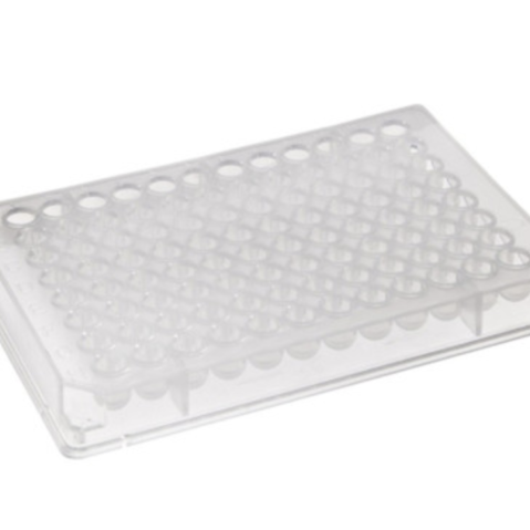 Corning® 96-well Clear Round Bottom Polyvinyl Chloride (PVC) Not Treated Microplate, 25 per Bag, without Lid, Nonsterile