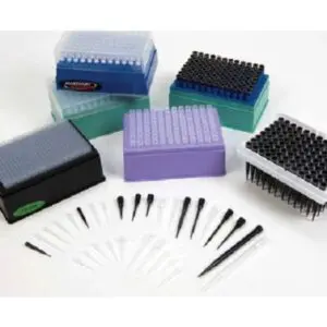 Axygen® 1000µL Pipet Tips, Beveled, Clear, Nonsterile, Rack Pack, 100 Tips/Rack, 10 Racks/Pack, 5 Packs/Case