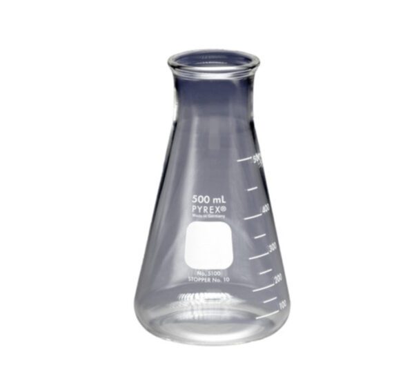 PYREX® 125 mL Wide Mouth Erlenmeyer Flasks with Heavy Duty Rim