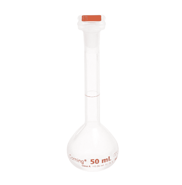 Corning® 10 mL Class A Reusable Plastic Volumetric Flask, Polymethylpentene with 10/19 Tapered PP Stopper