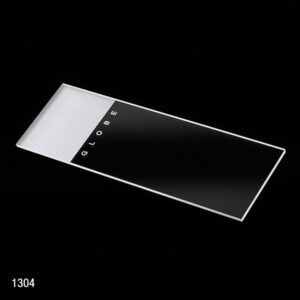 Microscope Slides, Glass, 25 x 75mm, 45° Beveled Edges, Clipped Corners, Frosted, 1 End, 1 Side, 72/Box, 20 Boxes/Case (10 Gross)