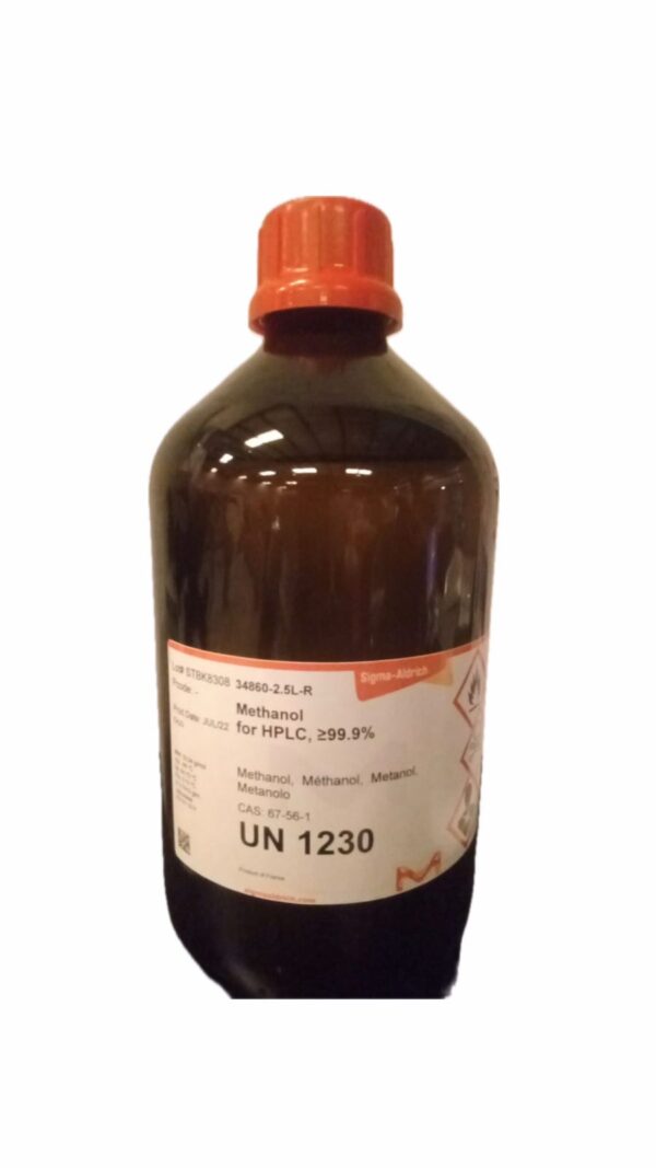 Methanol for HPLC, =99.9% 2.5L