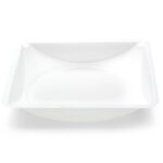 Weighing Boat, Plastic, Square with Round Bottom, Small Easy Pour Spout, Antistatic, 140 x 140 x 25mm, PS, White, 330mL