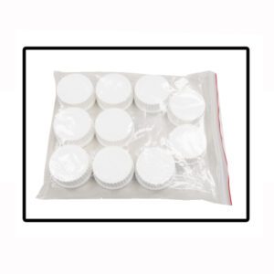 Replacement White caps, (GL45), 10/pk.