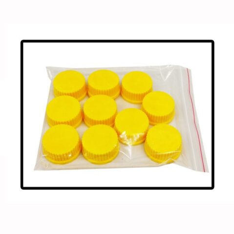 Replacement Yellow caps, (GL45), 10/pk.