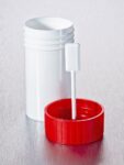 Corning® Gosselin™ Straight Container, 60 mL, White PP with White Spoon, Red Screw Cap, Assembled, Sterile, 70/Bag, 700/Case