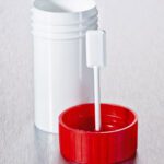 Corning® Gosselin™ Straight Container, 60 mL, White PP with White Spoon, Red Screw Cap, Assembled, Sterile, 70/Bag, 700/Case