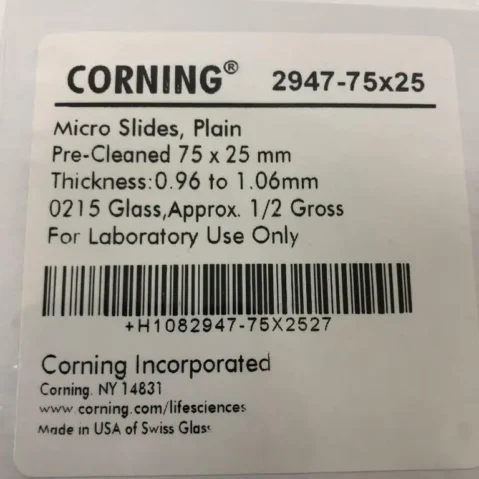 Corning® 75x38 mm Plain Microscope Slides