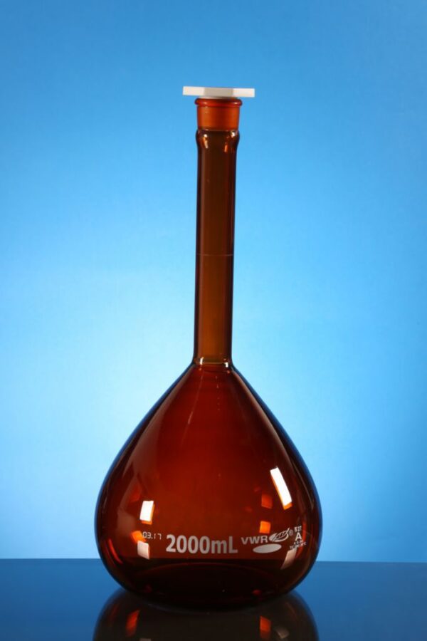 200 ML VWR®, Volumetric Flask, Amber, Wide Neck, Class A, Unserialized