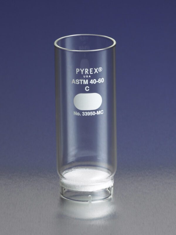 PYREX® 25 mm Diameter Coarse Porosity Fritted Thimble, 85 mm Long