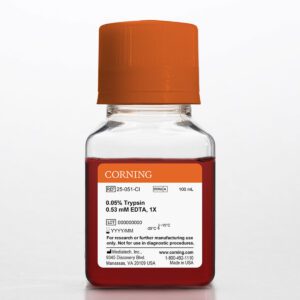 Corning® 100 mL Trypsin EDTA 1X, 0.05% Trypsin/0.53 mM EDTA in HBSS