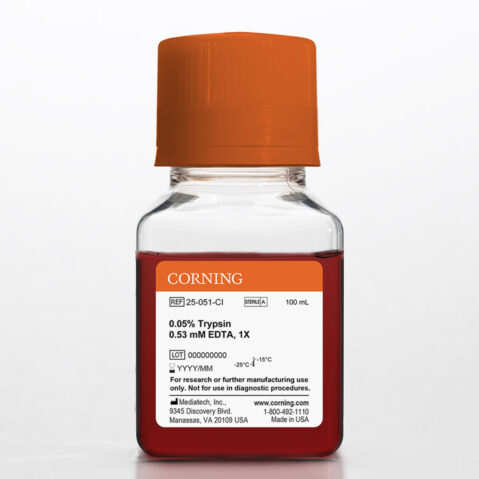 Corning® 100 mL Trypsin EDTA 1X, 0.05% Trypsin/0.53 mM EDTA in HBSS