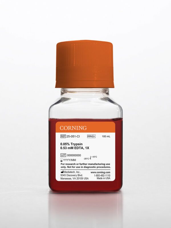 Corning® 100 mL Trypsin EDTA 1X, 0.05% Trypsin/0.53 mM EDTA in HBSS