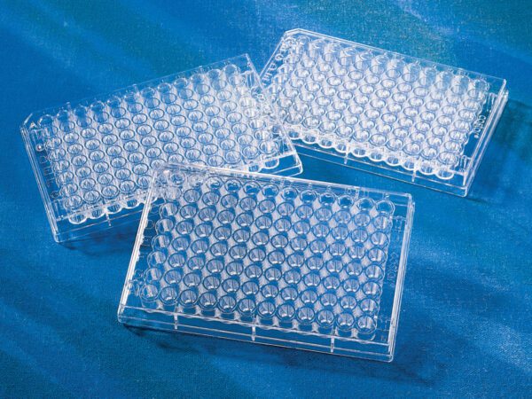 Corning® 96-well EIA/RIA Clear Flat Bottom Polystyrene High Bind Microplate, Individually Wrapped, without Lid, Nonsterile  100 / Cs  