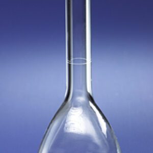 PYREX® 1L Class A Volumetric Flask with Polyethylene Snap-Cap 6/Cs