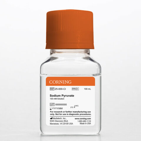 Corning® 100 mL Sodium Pyruvate, Liquid 100 mM Solution [+] 8.5 g/L NaCI