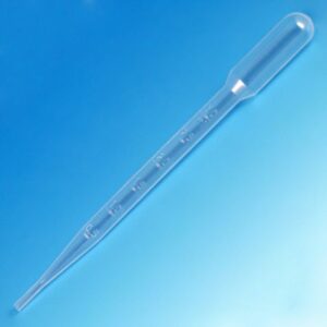 Transfer Pasteur Pipet, 3.0mL, Small Bulb, Graduated to 1mL, 140mm, STERILE, Individually Wrapped, 100/Bag, 4 Bags/Case