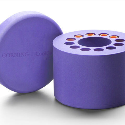 Corning® CoolCell® Cell Freezing Container, for 12 x 1 mL or 2 mL Cryogenic Vials, Purple