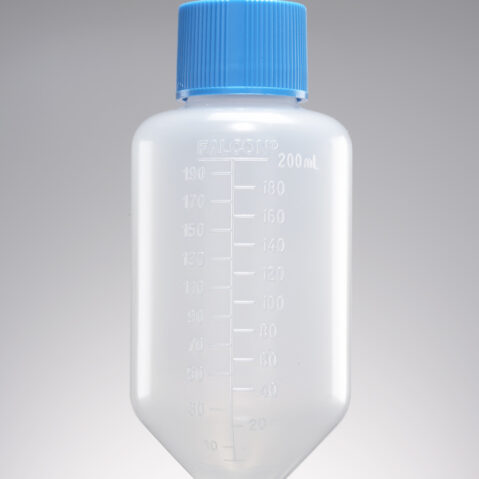 Falcon® 225 mL PP Centrifuge Tube, Conical Bottom, with Plug Seal Screw Cap, Sterile, 8/Bag, 48/Case