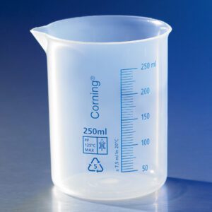 Corning® Reusable Plastic Low Form 150 mL Beaker, Polypropylene, Graduated