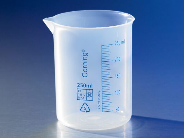 Corning® Reusable Plastic Low Form 150 mL Beaker, Polypropylene, Graduated