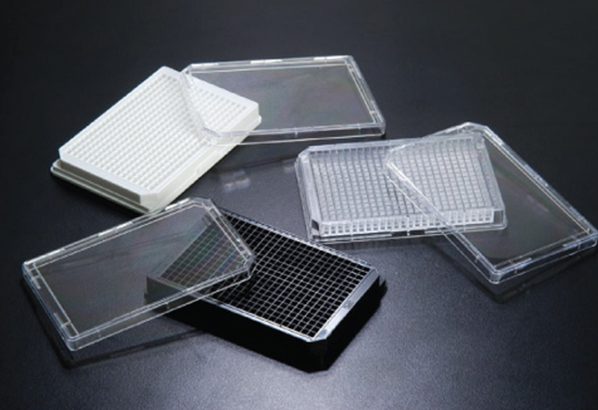 384well HT Plate, PS, Clear, UNIBINDING, 85.4x127.6mm