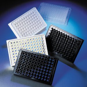 Corning® 96-well Half Area Clear Flat Bottom Polystyrene High Bind Microplate, without Lid, Nonsterile 25 / Pk