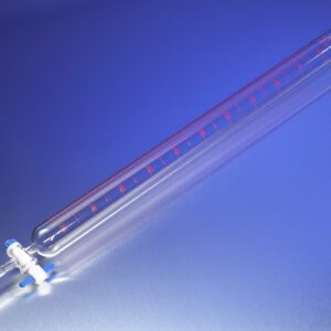 PYREX® 500 mL Dispensing Burets, Colored Scale, with Straight Bore Product Standard PTFE Stopcock