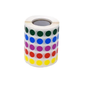 Label Rolls, Cryo, 9.5mm Dots, for 0.5-1.5mL Tubes, Assorted Colors (1000 dots in blue, green, violet, red and yellow)